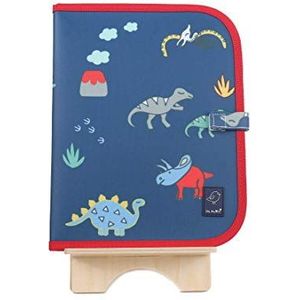 Jaq Jaq Bird JQ-CM-DINO2 placemat 2-in-1, dinosaurus, 4 krijtjes, boterstix