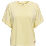 ONLY Onlminna S/S Washed Top Cs Jrs Onlminna S/S Washed Top Cs Jrs Dames (1 stuk), Dubbele crème, L