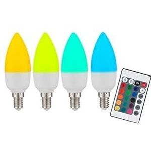 RGB E14 LED lamp fitting 300 lumen 15 kleuren 3,5 watt kaars vorm afstandsbediening