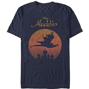 Disney Aladdin Flyin High Organic T-shirt à manches courtes unisexe, Bleu marine, M