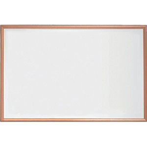 Nobo Basic 1905199 melamine whiteboard met grenenrand, 600 x 400 mm, niet magnetisch, wit