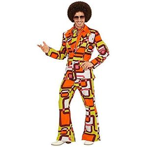 Widmann, Kostuum voor volwassenen uit de jaren 70, jumpsuit, XL, oranje