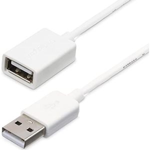 StarTech.com USB-verlengkabel 1 m - USB-kabel 2.0 A-A mannelijk/vrouwelijk - wit (USBEXTPAA1MW)