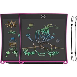 2-delig grafisch tablet voor kinderen van 8,5 inch, uitwisbaar bord voor kinderen met heldere gekleurde lijnen, geweldig lcd-grafisch tablet, perfect als lcd-tablet voor kinderen.