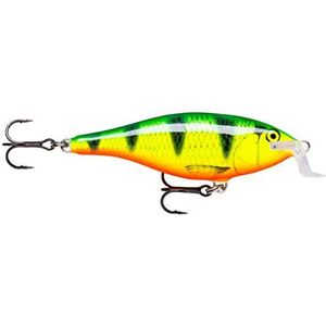 Rapala - Visaas Super Shad Rap - vismateriaal met balsa-lichaam - zoetwateraas - zwemdiepte van 1,5 tot 2,7 m - 14 cm/45 g - gemaakt in Estland - Fire Perch