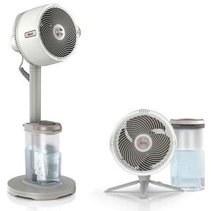 Shark FlexBreeze Pro Mist Draadloze binnen- en buitenventilator, draagbare vernevelaar, bereik 20 m, vrijstaand of tafel, 5 snelheden, stil, afstandsbediening, duifgrijs FA300WHEU