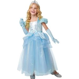 Rubies - Luxe kostuum prinses blauw (kinderen) - maat 5 - 6 jaar