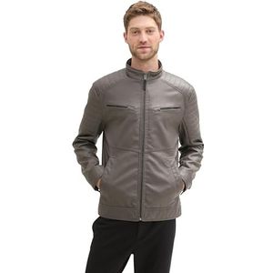 TOM TAILOR 1041325 Herenjas van kunstleer (1 stuk), 11381 - Beluga Grey