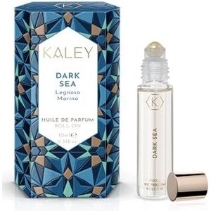 KALEY - Parfum en huile Roll On Dark Sea, parfum bois et marine, 10 ml, fabriqué en Italie