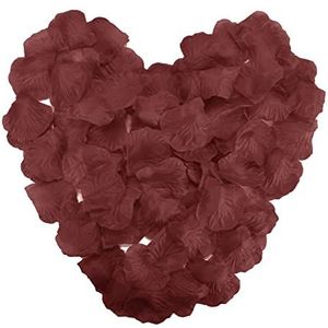 Cozlly Rozenblaadjes, rozenblaadjes, kunstzijden bloemen, rozenblaadjes, voor bruiloft, verjaardag, Valentijnsdag, romantische confessie, donkerrood, 1200 stuks