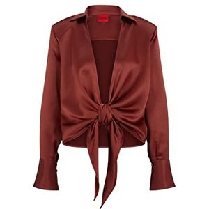 HUGO Eke damesblouse, Dark Red604