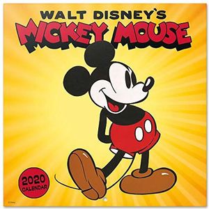 Wandkalender 2020 voor thuis of op kantoor, 30 x 30 cm, incl. cadeauposter - Mickey Mouse - Disney
