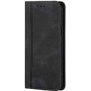 iPhone 11 Pro Ultra Hoes PU Leer Flip Case Phone Case met kaarthouder portemonnee PU Leather Stand Functie (Black Printing Line)