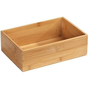 WENKO Dienblad van bamboe terra L - plank voor de badkamer. Inhoud: 1,8 l, bamboe, 22 x 7 x 15 cm, natuur