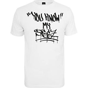 Mister Tee Know My Steez T-shirt à col rond pour homme, Blanc., XXL