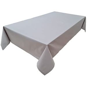 Premium tafelkleed - 100% katoen - concept collectie - kleur en grootte naar keuze (rond tafelkleed - Ø 150 cm, lichtgrijs)