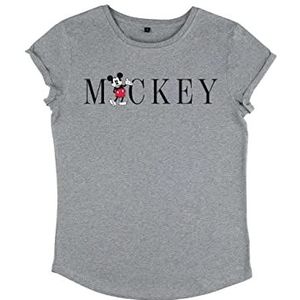 Disney Klassiek Mickey shirt met lange mouwen voor dames, grijs.