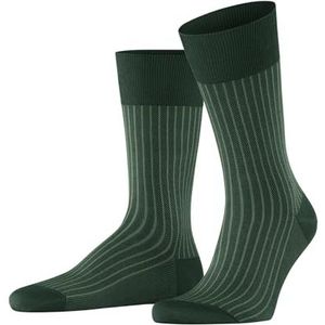 FALKE Oxford Stripe M So paar katoenen sokken met patroon herensokken (1 stuk), Groen (Hunter Green 7441)