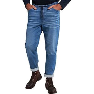 JP 1880 Herenjeans, Flexnamic, Straight Fit, Elastische tailleband, binnenkant Contrast, Lichtblauw