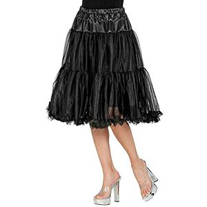 Widmann 10351 tule rok, zwart, lengte 65 cm, tutu-petticoat, accessoires, carnaval, feest voor thema