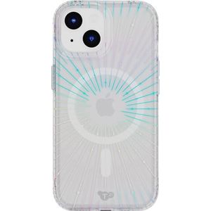Tech21 Evo Sparkle beschermhoes voor iPhone 15, compatibel met MagSafe, schokbestendig, zonne-energie transparant