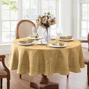 Elrene Tafelkleed damast polyester goud 178 cm