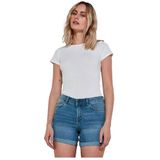 Noisy May Nmbe Lucy Nm Vi171lb Noos Jeansshorts voor dames, Lichtblauwe jeans