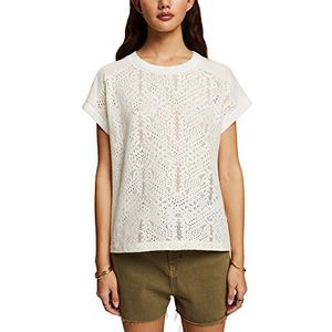 ESPRIT 033ee1k316 T-shirt voor dames, 110 cm (Off-White)