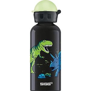SIGG - Fles voor kinderen van aluminium – Kids Glow Dinosaurs – waterdicht en licht – BPA-vrij – gecertificeerd CO2-0,4 l