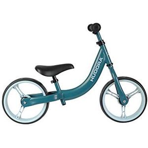 HUDORA Klassieke blauwe fiets, kinderwiel met extra brede wielen van 30 cm, trainingswiel vanaf 3 jaar, in hoogte verstelbaar zadel en stuur, kinderfiets