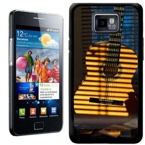 Fancy A Snuggle Harde hoes voor Samsung Galaxy S2 i9100, motief gitaar met zon