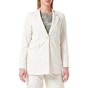 Taifun Blazer à Manches Longues Femme, Crème Légère, 48