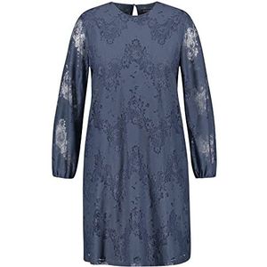 Samoon jurk stof dames jurk, Blauw/blauw.