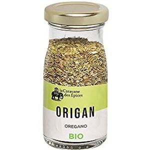 La Caravane des Epices Bio oregano, zacht, 10 g, 100% natuurlijk, zonder kleur- en conserveringsmiddelen, glazen fles