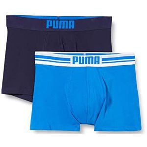 PUMA PUMA Placed Logo Boxer 2p Boxershorts voor heren (2 stuks), Blauw