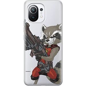 ERT GROUP Origineel en officieel gelicentieerd Marvel Rocket 008 hoesje perfect aangepast aan de vorm van de mobiele telefoon, gedeeltelijk transparant