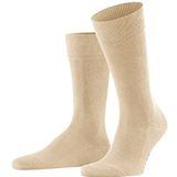 FALKE Family M SO effen katoenen herensokken, 1 paar (1 stuk), Beige (Sand 4320) nieuw