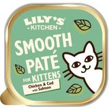 Lily's Kitchen Alleen voedermiddel kip en kabeljauw met zalm paté alleen voedermiddel voor kittens, 19 x 85 g