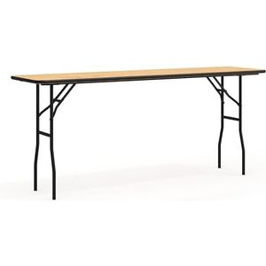 Flash Furniture Rechthoekige semi-tafel van hout, 45,7 x 183,9 cm, met glad oppervlak, transparant