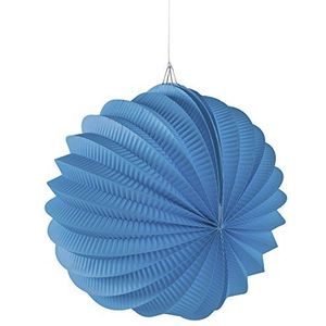 Rayher 87106374 papieren lantaarn met koord om op te hangen, diameter 22 cm, azuurblauw