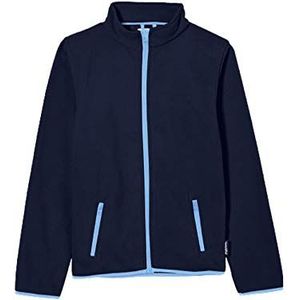 Playshoes Fleecejack voor kinderen, contrasterende kleur uniseks-kind jas (1-Pack), blauw (marine 11), 128