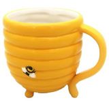 Puckator - Mok / Beker - Upside Down Mug - Bijenkorf - 300 ml - Keramiek