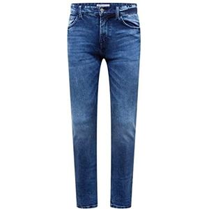 TOM TAILOR Denim Heren Slim Jeans 10119 Used Blue Denim 32W/32L, 10119 Denim Used