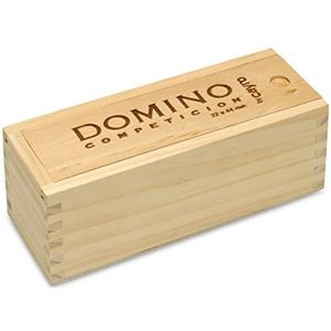 Cayro - Domino - + 6 jaar - wedstrijdmodel - met traditionele houten doos - klassiek bordspel - voor kinderen en volwassenen - 2 tot 4 spelers