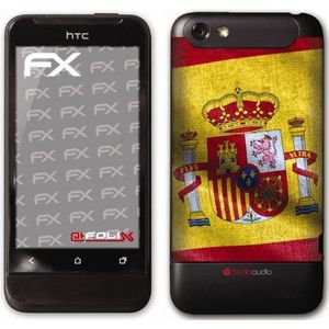 Displayschutz@FoliX - AtFoliX voetbal 2012 Spaanse vlag sticker voor HTC One V