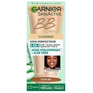 Garnier - BB Classic Cream - All-in-1 Perfectionerende verzorging tegen onvolkomenheden - SPF 15 - Verrijkt met hyaluronzuur en aloë vera - Voor alle huidtypes - Donkere tint - Skin Active - 50 ml