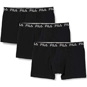 Fila FU5004/3 boxershorts voor heren, L, zwart, 3 stuks, 200, zwart