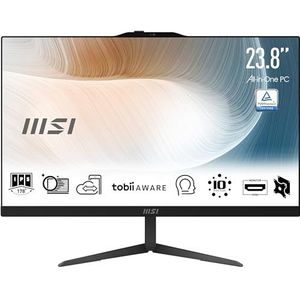 MSI Modern AM242 12M-1244IT ALL-IN-ONE 23,8 inch IPS, Intel Core i5-1235U, 1920x1080 (FHD), 14ms, 8GB (DDR4 SDRAM) geïntegreerde webcam, verstelbare standaard, Windows 11 Home