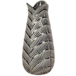 Romimex Groene keramische vaas 13 x 28 x 13 cm