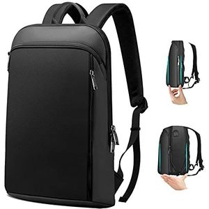 ZINZ 15 15,6 16 inch laptoprugzak, slank en schaalbaar, zakelijke reisrugzak, diefstalbeveiliging, waterdicht, met USB-oplaadpoort, DB01K02